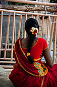 The great Chola temples of Tamil Nadu - The Sri Ranganatha Temple of Srirangam. Pilgrims visiting the temple. 